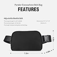 Vista 5 de ZPN Mini riñonera cruzada para mujer y hombre, Negro