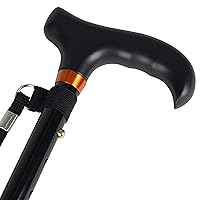 Vista 3 de HARVY Mini bastón plegable – Bastón de viaje ajustable para hombres y mujeres, aluminio ligero con mango Derby de madera maciza, compacto y portátil