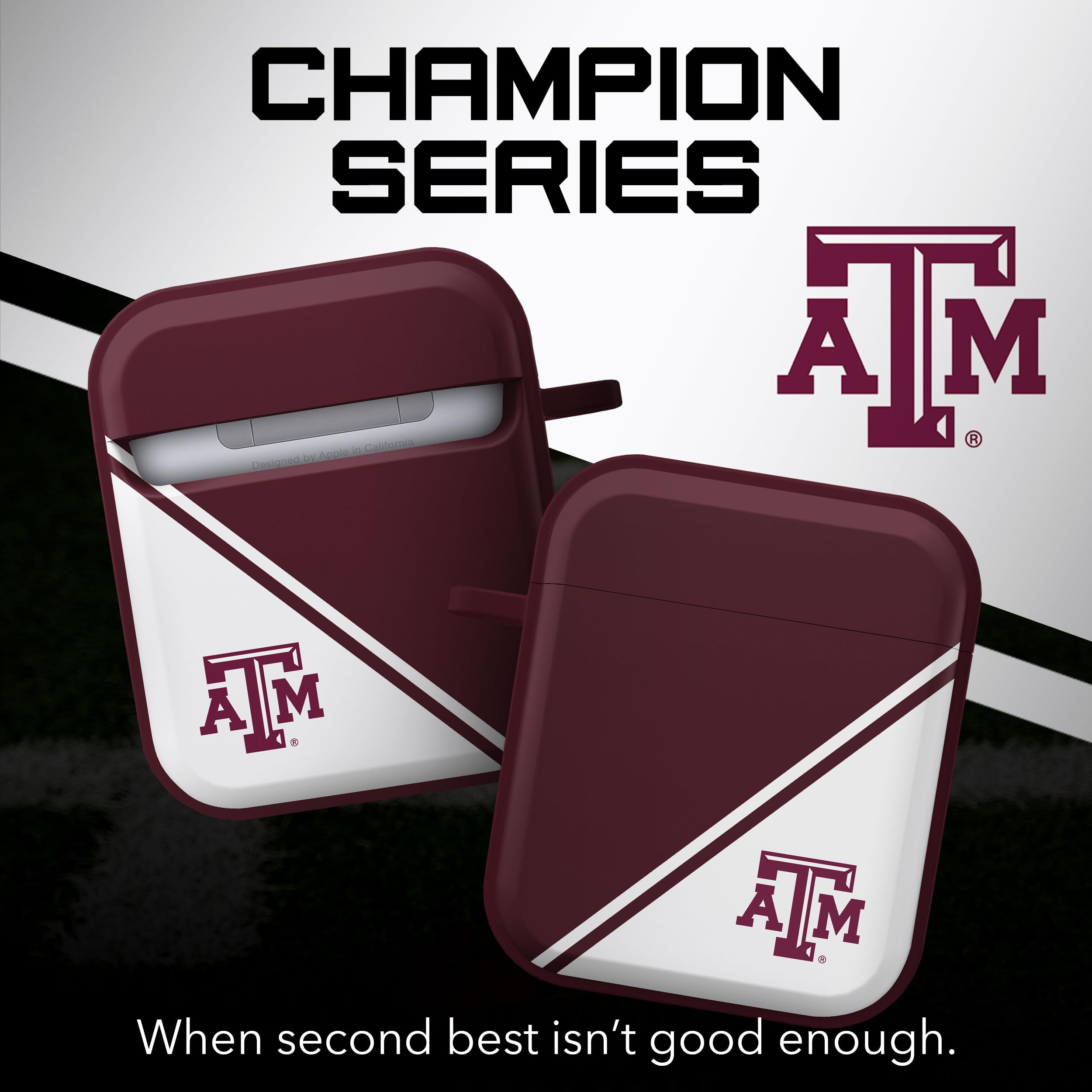 Affinity Bands Texas A&M Aggies Champion Series HDX Case Cover Compatible with Apple AirPods Generations 1 & 2