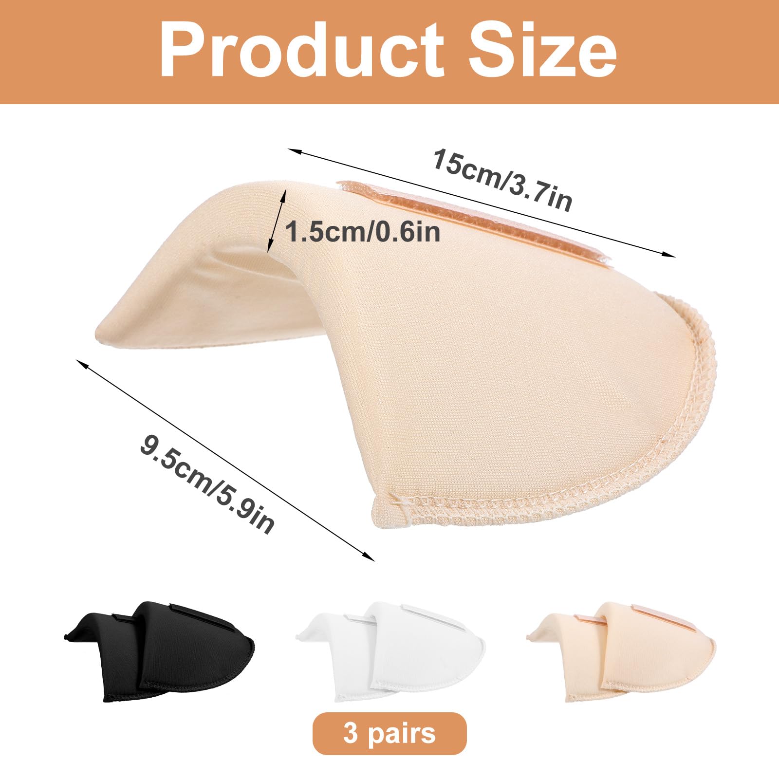 3 Pairs Shoulder Pads, Set-in Shoulder Pads for Womens, Anti-Slip Detachable Shoulder Pads for Womens Clothing, Breathable Sponge Pads, Shoulder Pad Sewing Supplies for Women Men Blazer Clothes