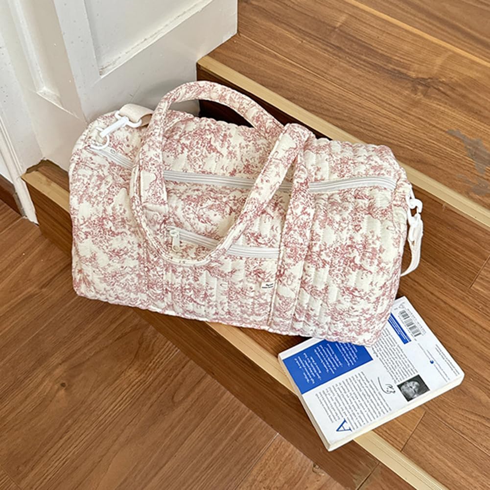 GSenhui Bolsa de lona acolchada para mujer, bonita bolsa de hospital para bebé, bolsa de lona floral