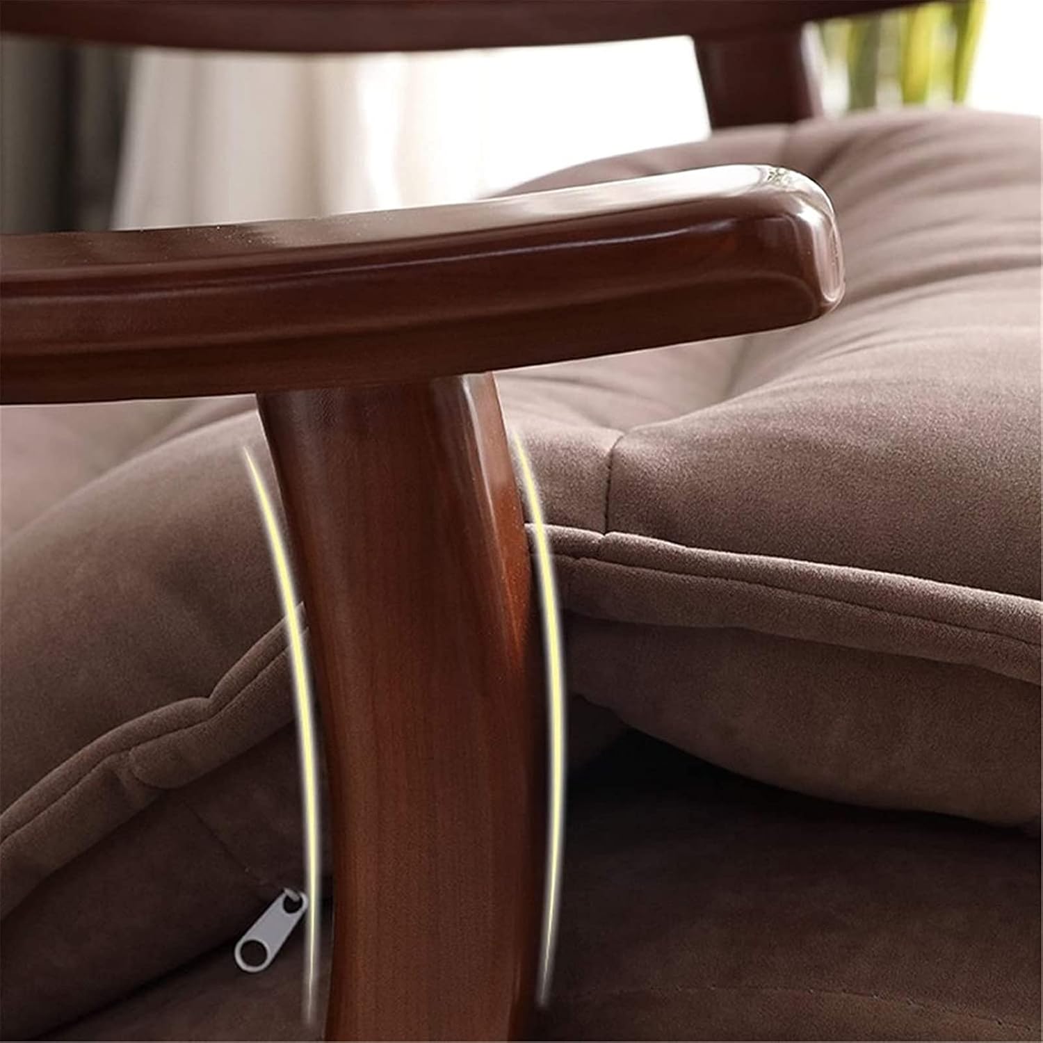 Rocking Chairs,Rocking Chair Recliner Adult Home Adult Lazy Living Room Balcony Leisure Rocking Rocking Chair Comfortable Sitting Position (Color : Gray) (Brown)