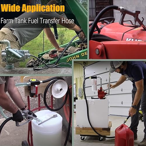 Miniatura 5 de Manguera de transferencia de combustible, manguera de combustible de granja 3/4" x 20' (19.7 ft), manguera de bomba de combustible 3/4 pulgadas,