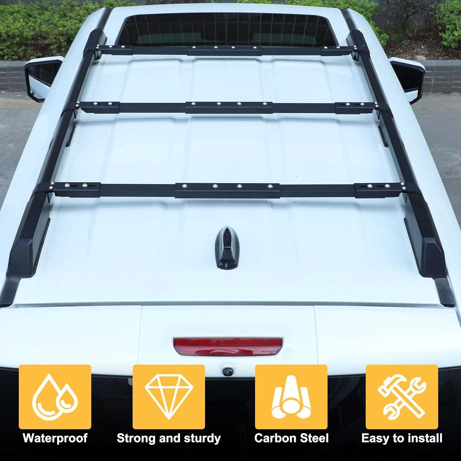 Roof Rack Cargo Basket Compatible with Toyota Land Cruiser 250 Prado J250 LC250 2026 2025 2024 Roof Rack Luggage Carrier Cross Bars, 3Pcs