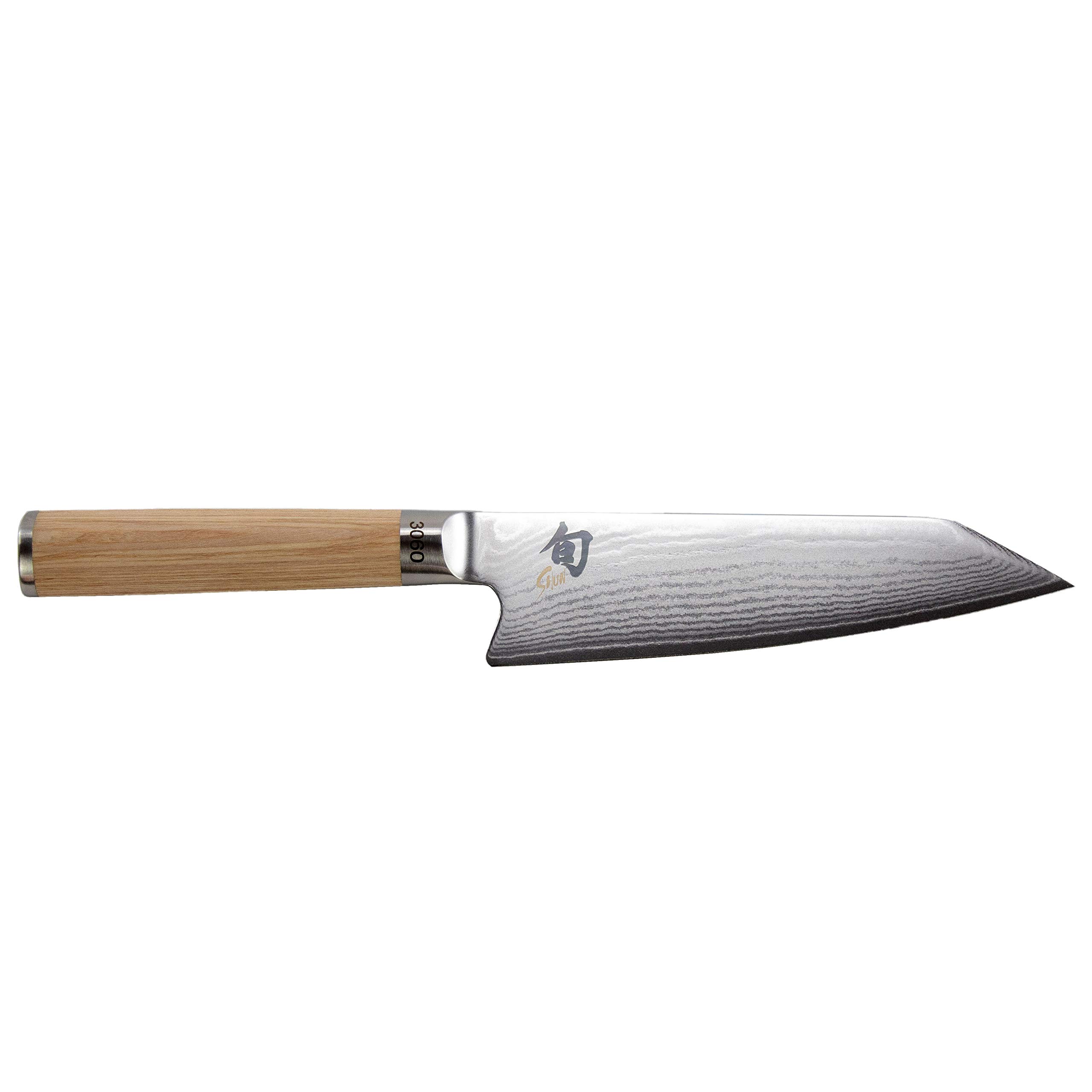 Kai Shun Classic White Kochmesser DM-0777W Kiritsukemesser ultrascharf und limitiert 5555 St., hochwertiges Damastmesser mit 15 cm Klinge + großes Eichenbrett 34x21 cm, VK: 239,- €