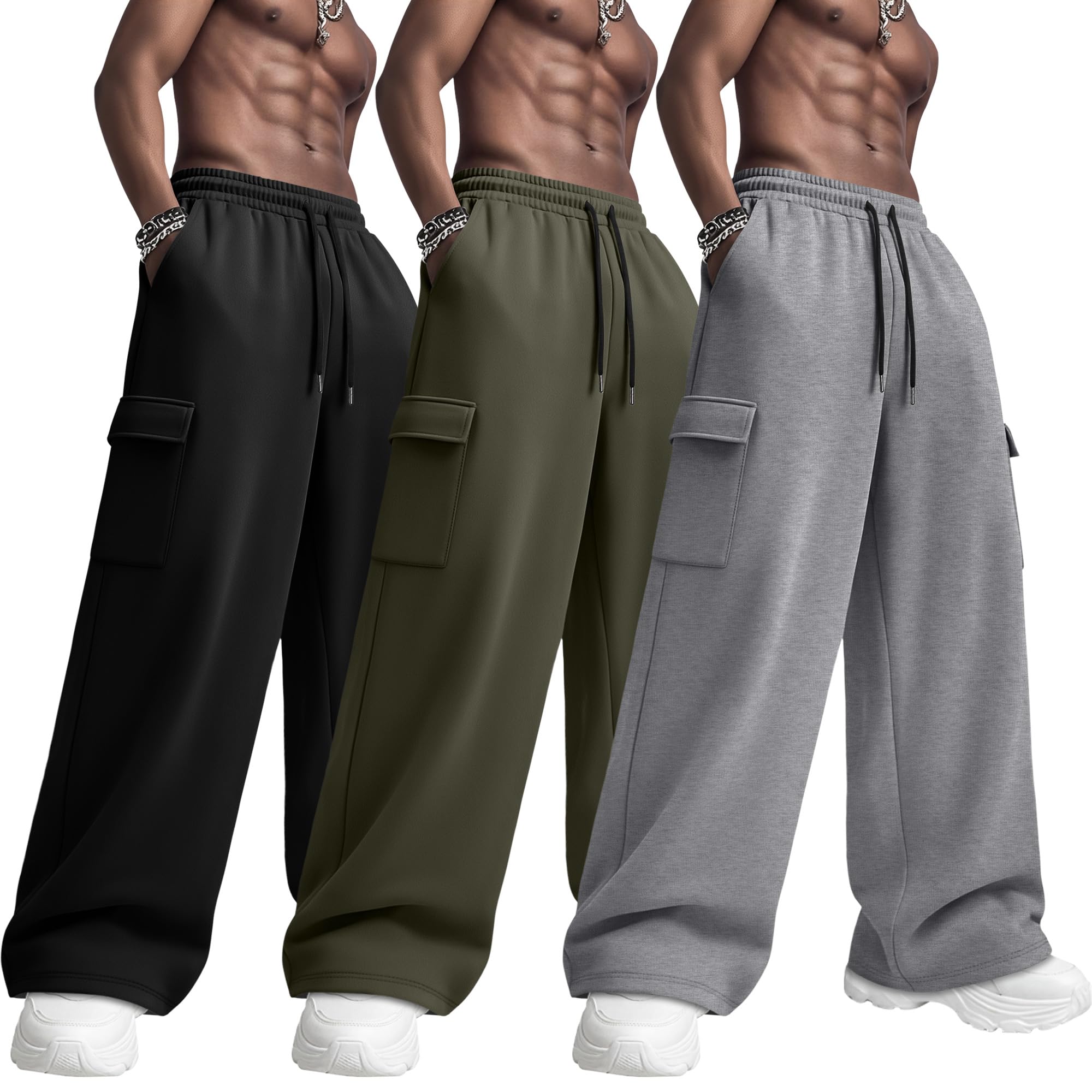 Neer 3 Pack Men's Cargo Sweatpants