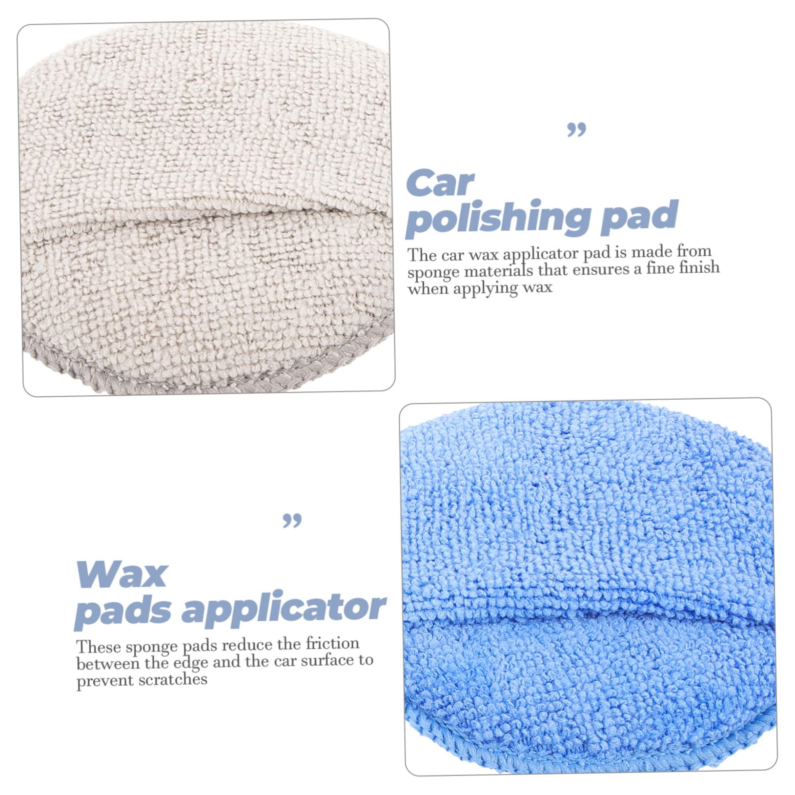 Gatuida 50stücke Auto Wachspads Mikrofasersponges Vielseitige Anwendung Für Wachsen Polieren Und Reinigen Für Fahrzeugpflege Und Autowäsche