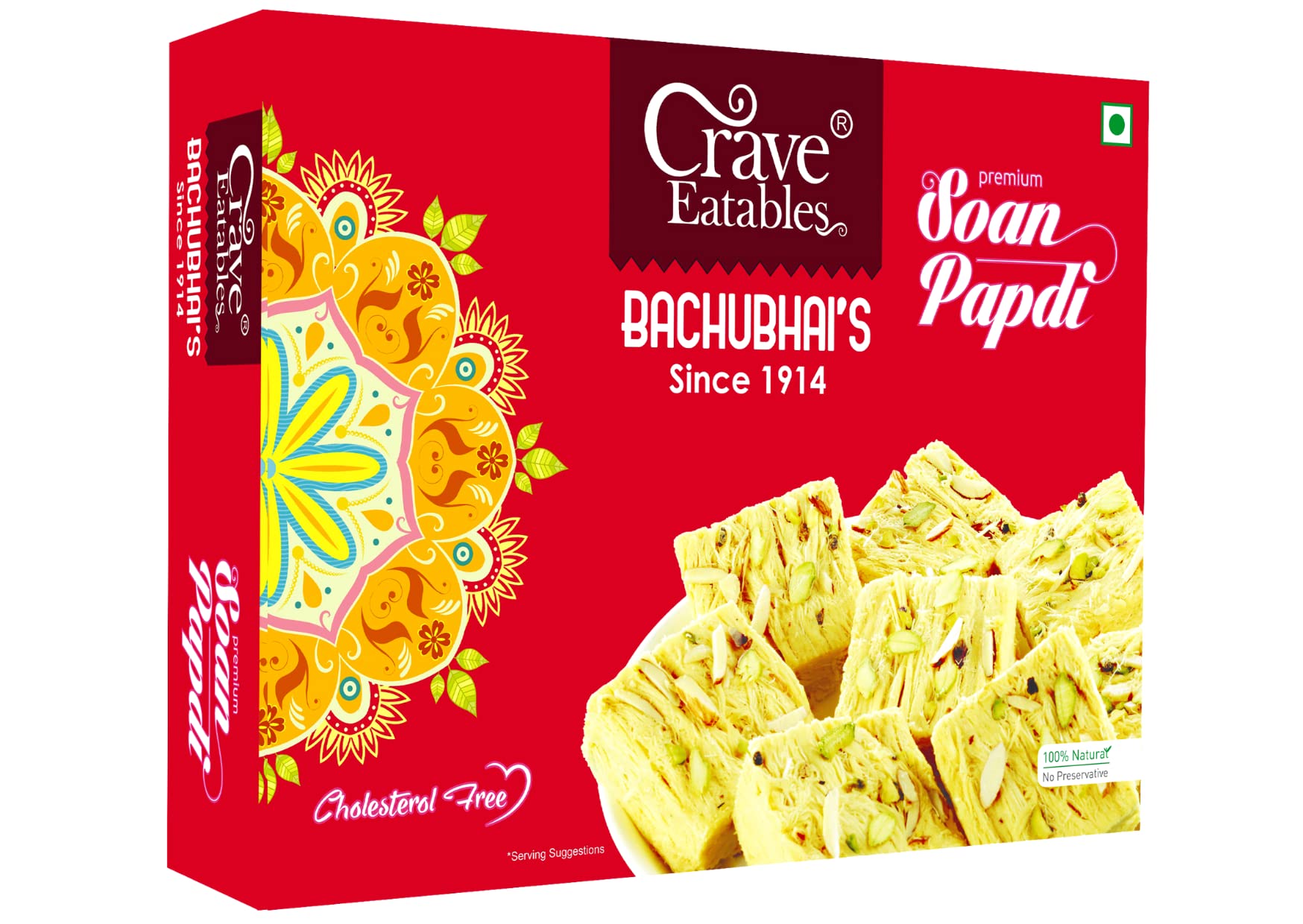Crave Eatables Bachubhais Soan Papdi (Pack of 400 g × 1) (B09BL8GTWP) Amazon Price History, Amazon Price Tracker
