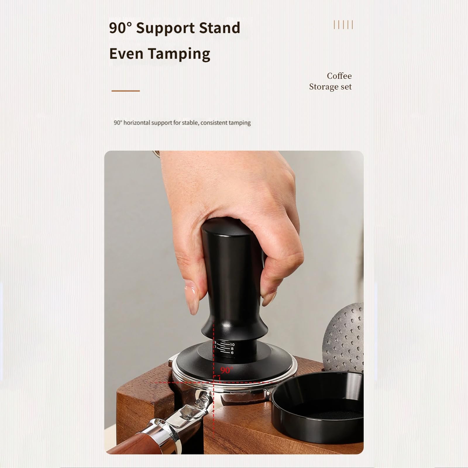 Prensador de café de madera hecho a mano, tamaño de 58 mm, ideal para baristas en casa, herramienta profesional de café