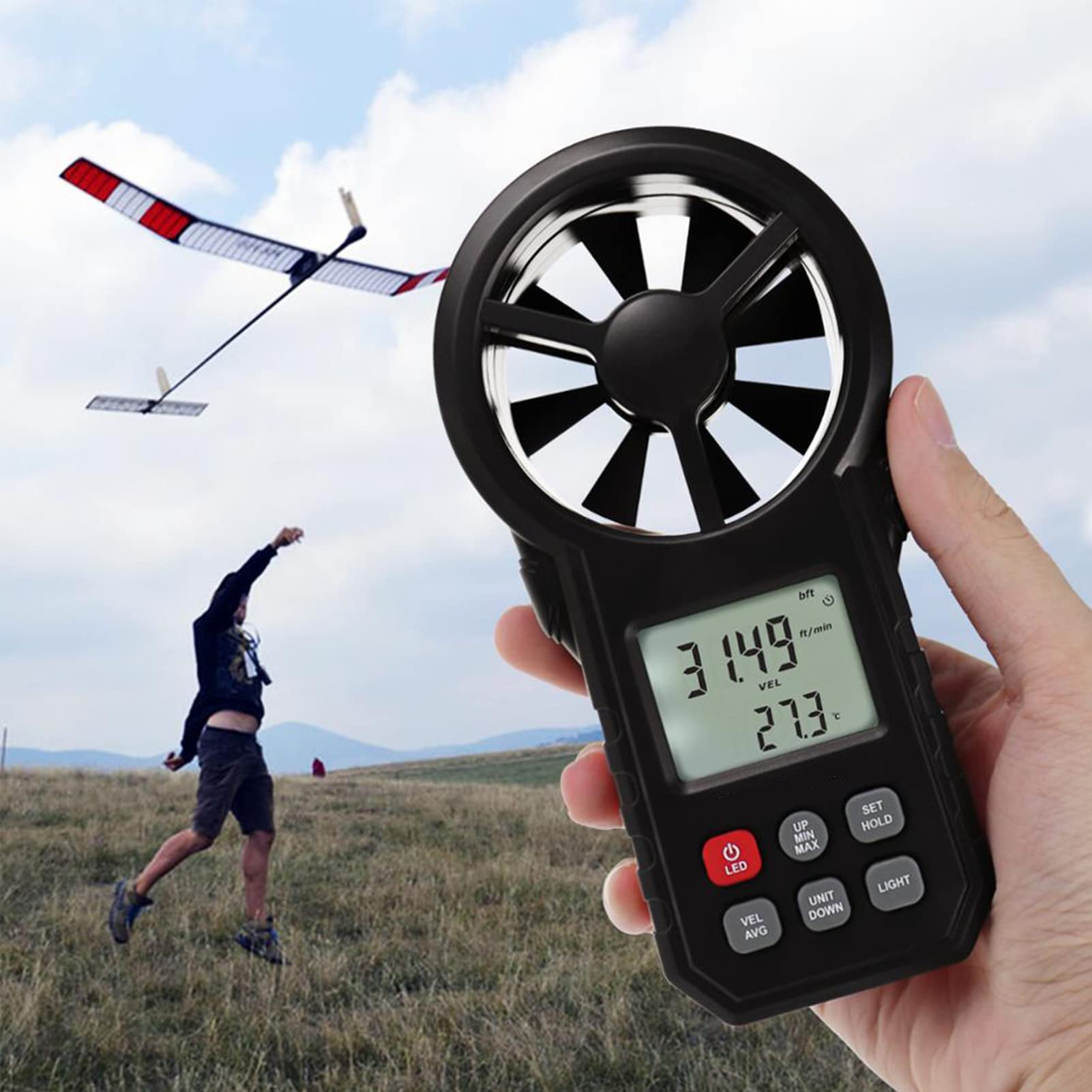 Machine Which Messuring Wind Wind Speed Measuring Device Digital Anemometer Wind Speed Meter - With ...