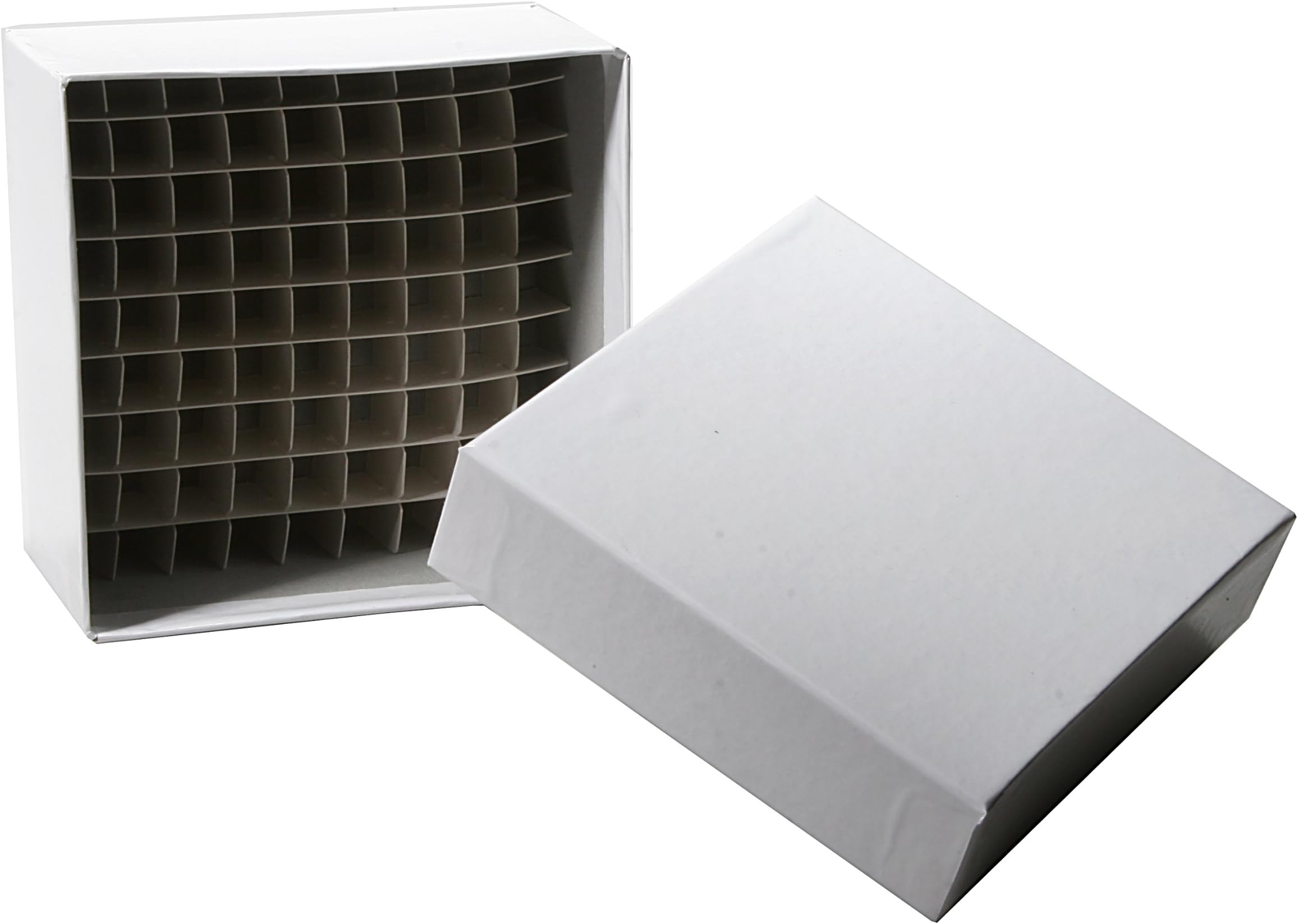 Biologix90-2381 Cardboard Plasti-Coat Laminated Microcentrifuge Tube Freezer Storage Box, 3" Height, 81 Places (Case of 100)