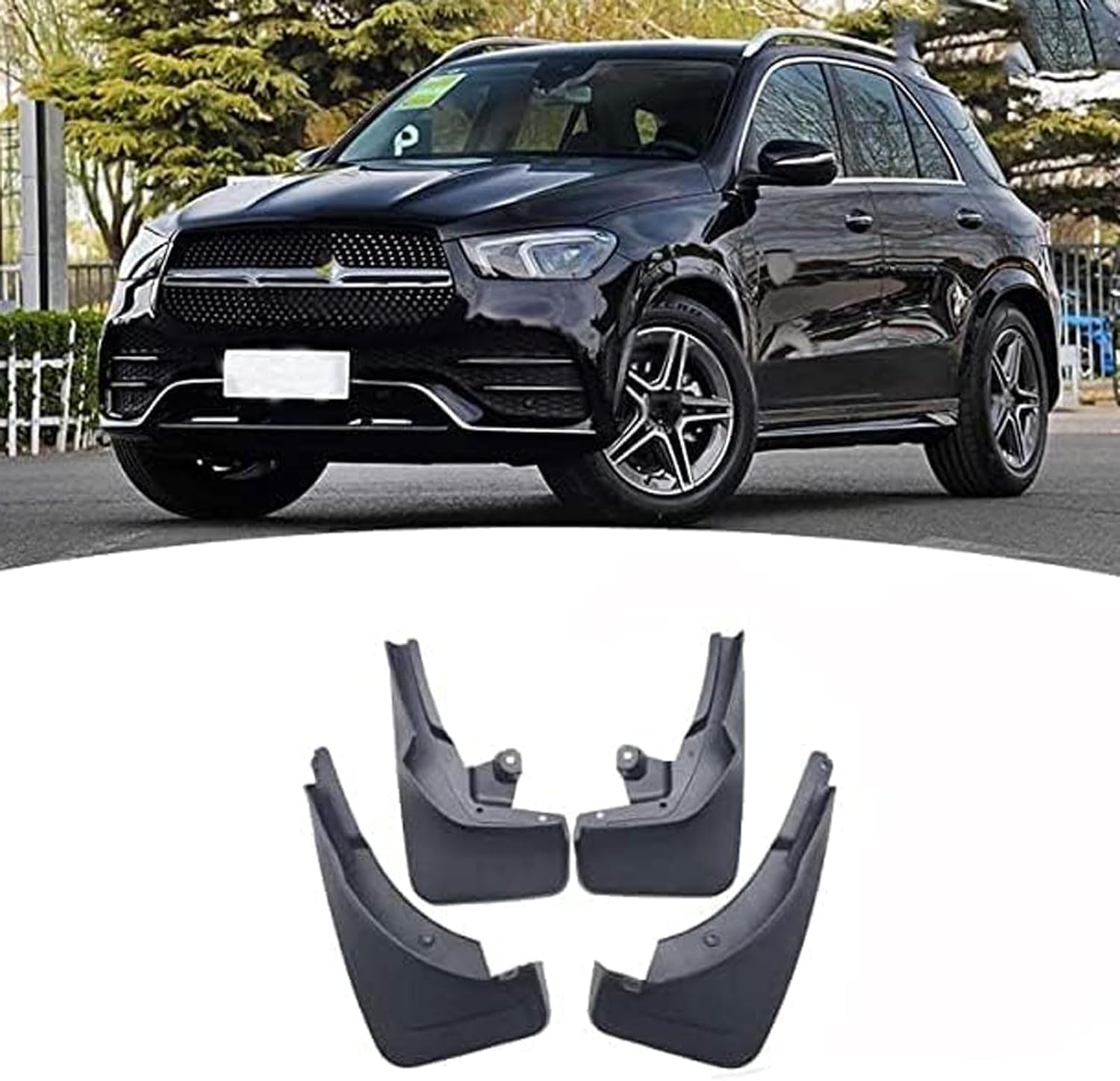 RSCBB 4 Pcs Car Mud Flaps Splash Guards for Mercedes Benz GLE SUV W167 2020-2022, Easy Installation Mudguards Front Rear Mud Flaps Splashproof Waterproof Car Accessories