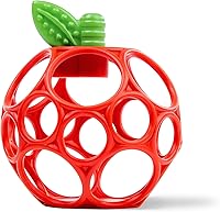 Vista 1 de Bright Starts Oball Easy Grasp - Juguete mordedor de manzana roja, Hold My Own Collection, sin BPA, unisex, recién nacido y más