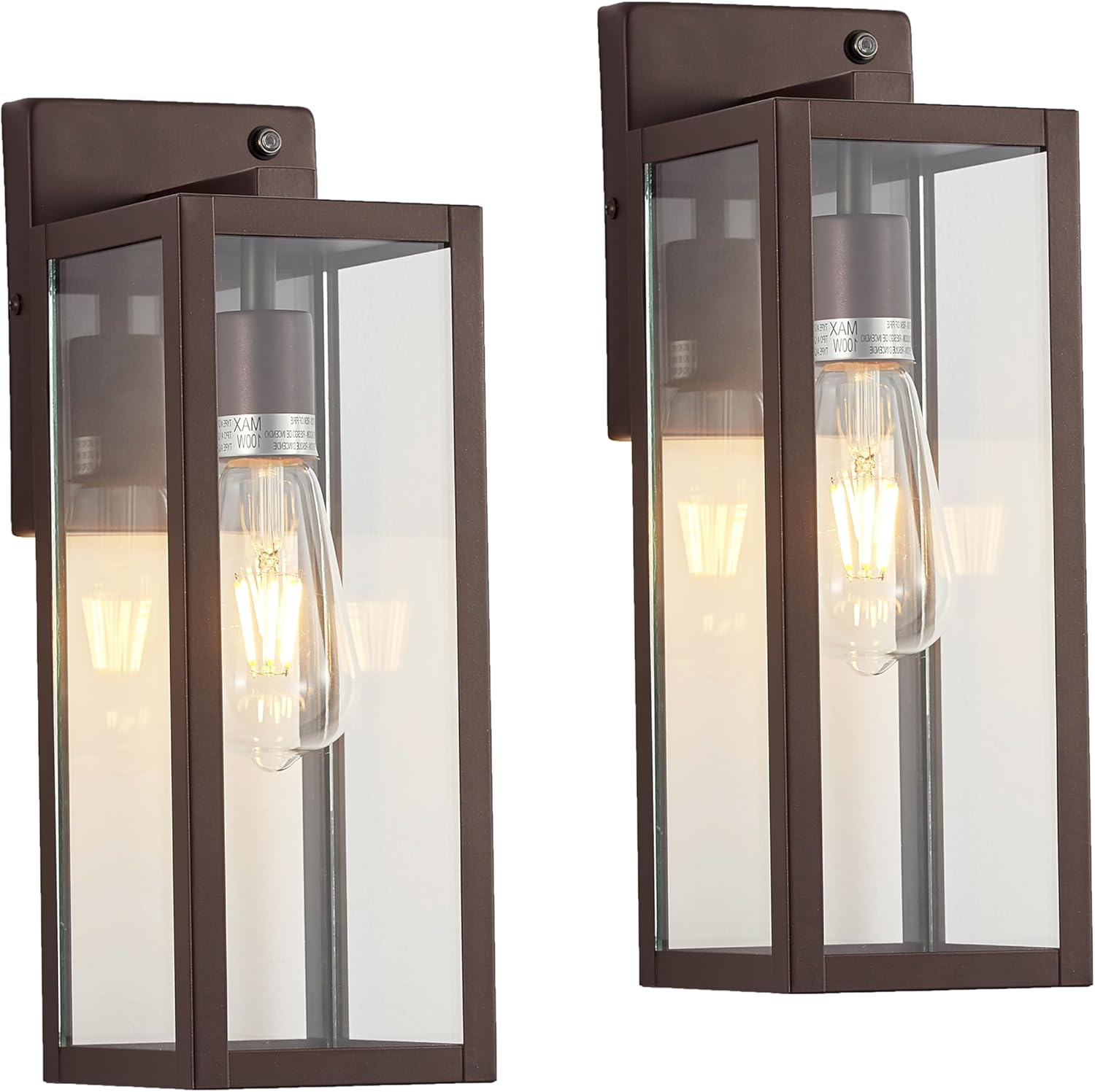 FLALINKO 14 Inch Dusk to Dawn Outdoor Wall Sconce 2 Pack, Bronze ...