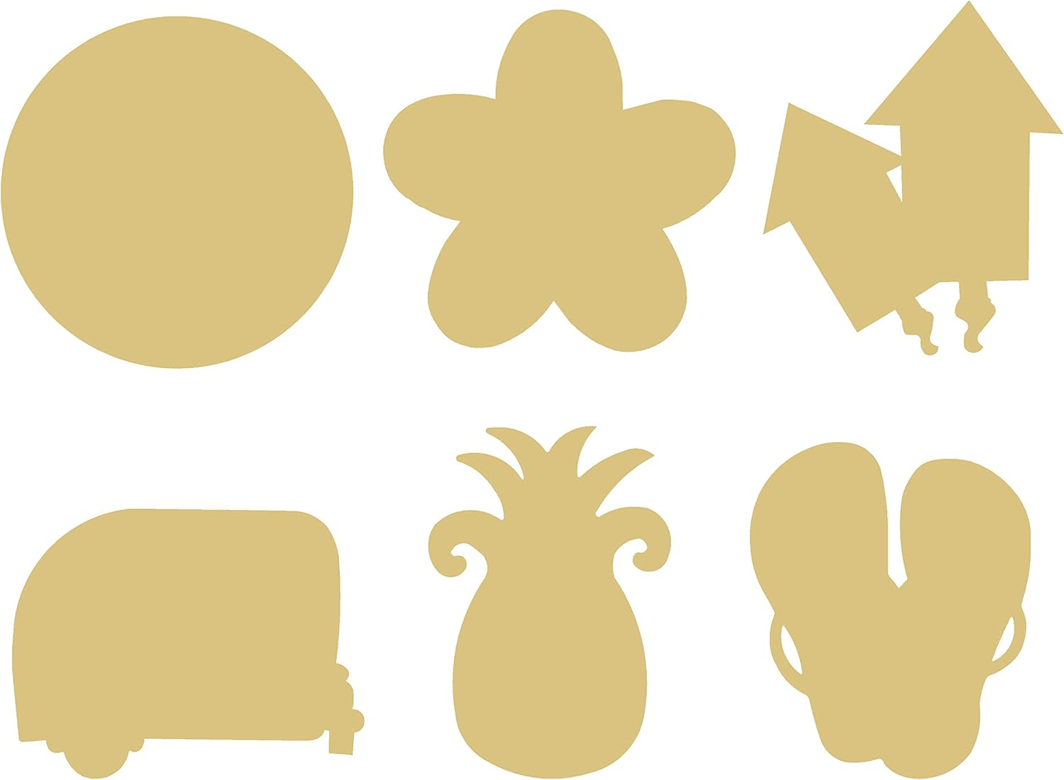 Celebration Class Interchangeable Cutouts Unfinished Wood Home Decor Holiday Door Hanger MDF Shape Canvas Style 2 (6")