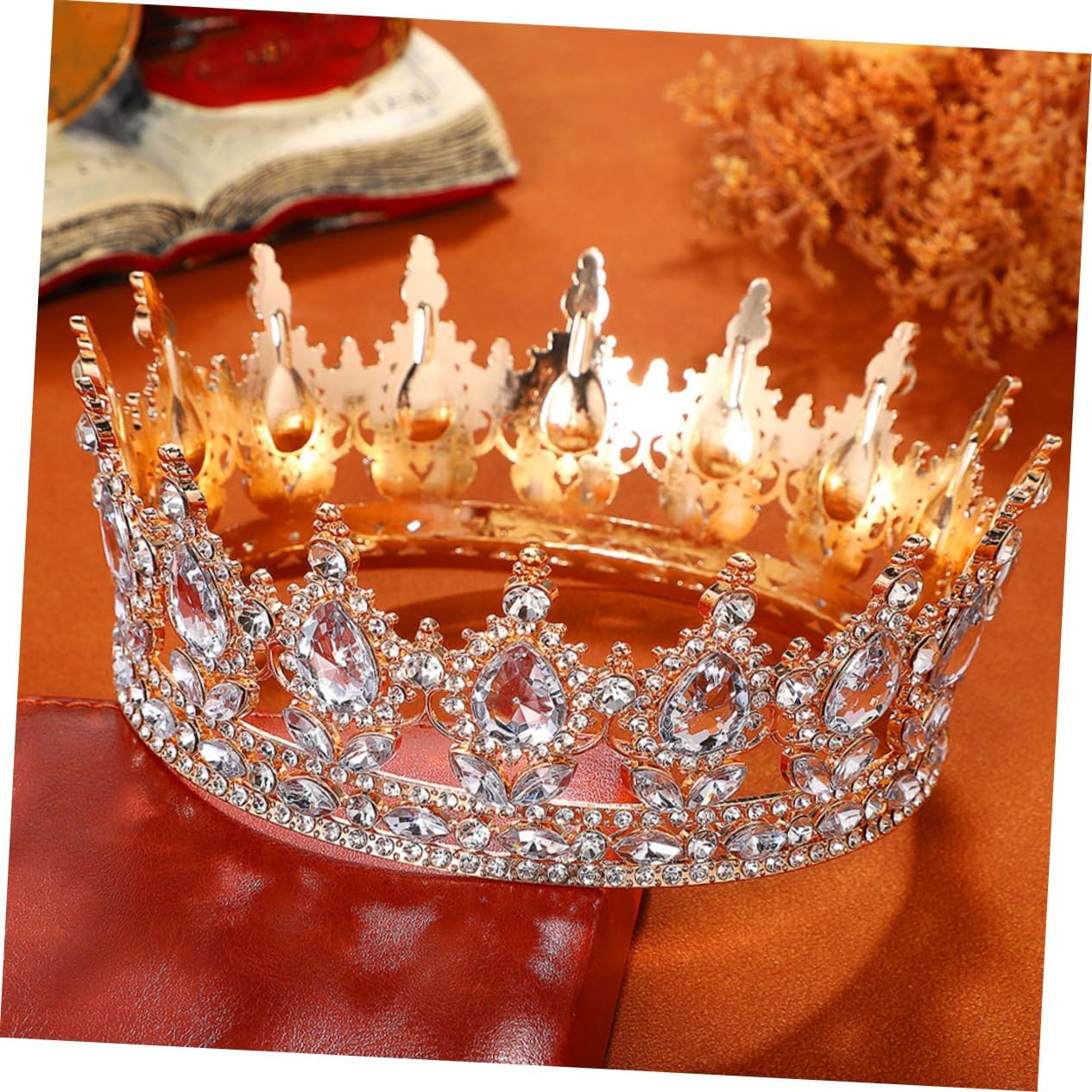Ciieeo 2Pcs Retro Rhinestone Headpiece for Weddings Birthday Parties and Pageants Lightweight Bridal Crowns for Elegant Celebrations
