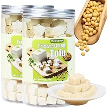 Wanhua Hall Freeze Dried Tofu 160g/5.64oz Non-GMO, Quick Rehydration, Smooth Rehydration Texture,Crispy Snack or Cooking Ingredient, Vegan & Low-Fat Plant Protein