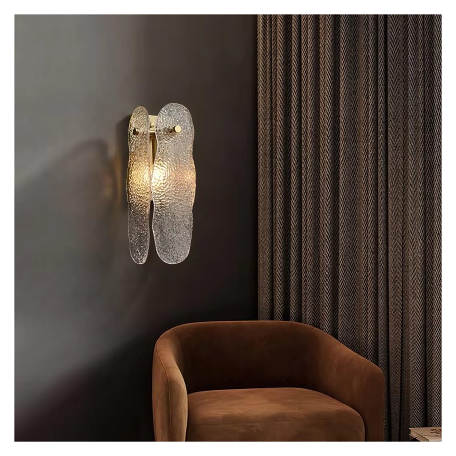 ITOSUI Italian Water Ripple Glass Iron LED Decor Wall Lamp Bedroom Foyer Lighting Fixtures,Contemporary