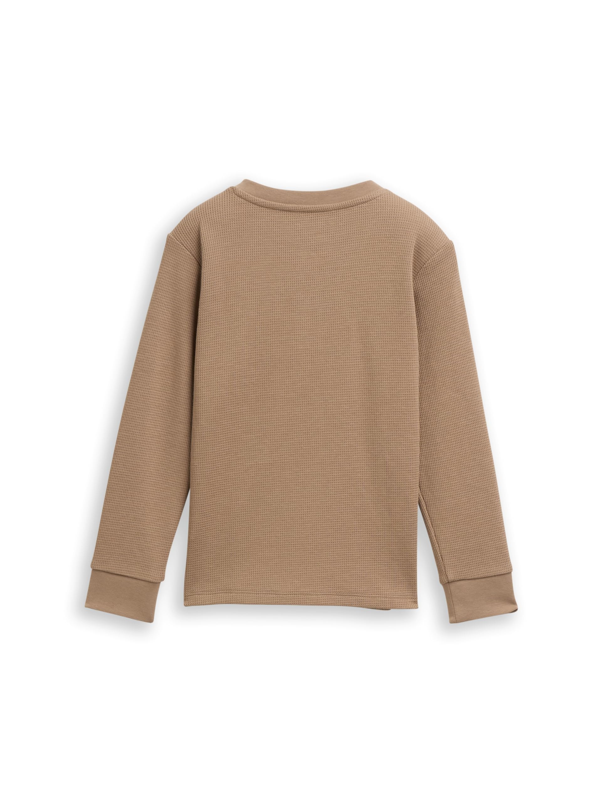 TOM TAILOR Jungen 1049479 Kinder Henley Langarmshirt mit Waffelstruktur