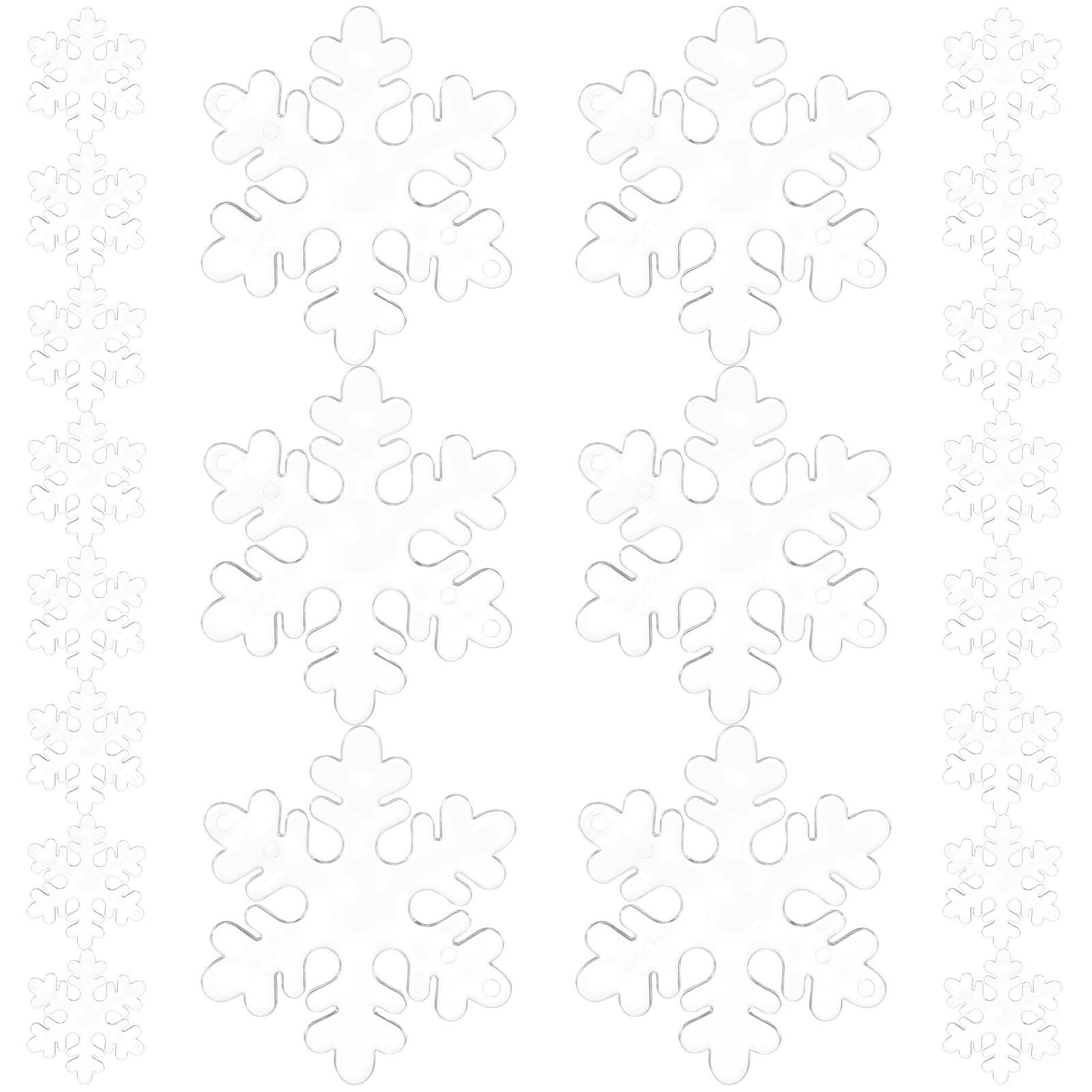TOYANDONA 500 Pièces Ornement Suspendu Flocon de Neige en Acrylique | Réutilisable, Petit Format Compact, Style Festif, Adapté Hôtels et Centres Commerciaux, pour Garçon et Filles