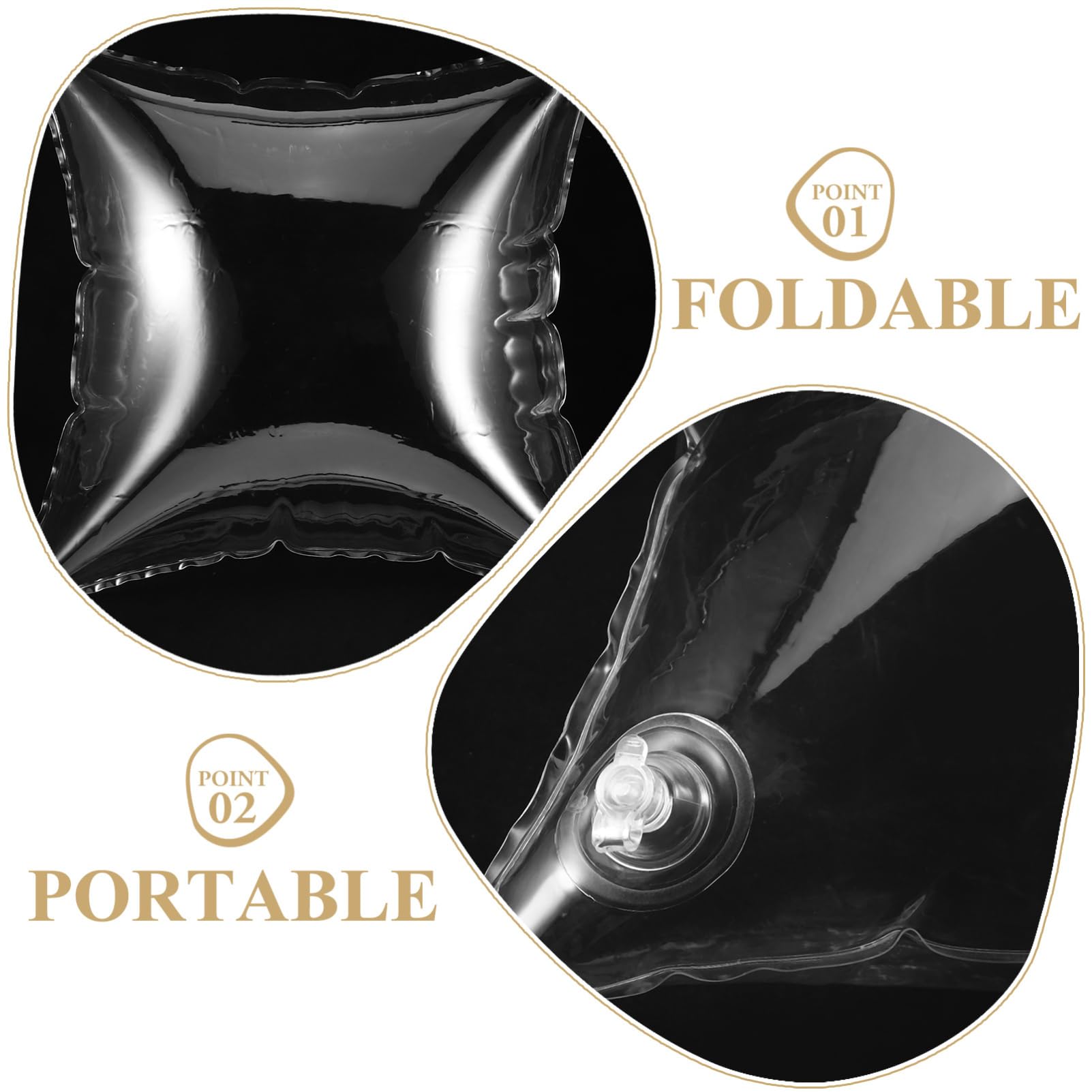 ABOOFAN Lot De 4 Oreillers Gonflables pour Le Camping Coussins Portables Coussins Souples Et Robustes avec Noyau Rempli Dair