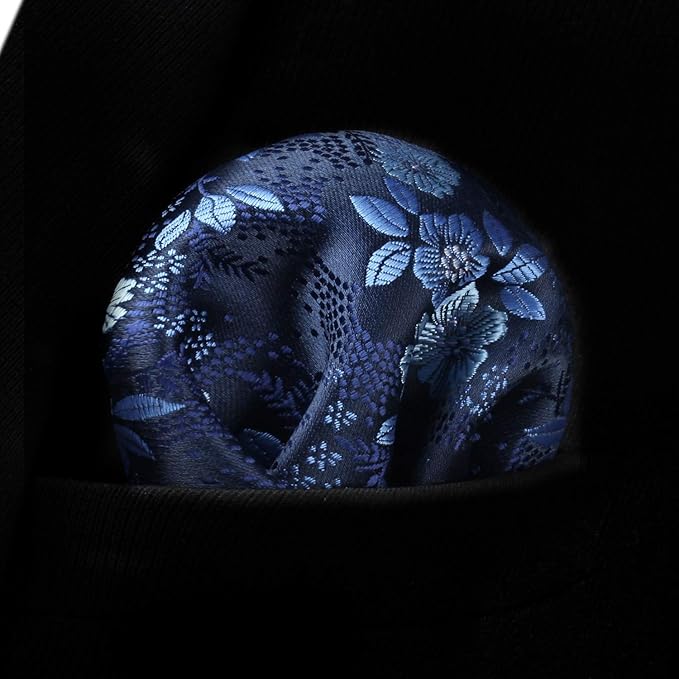 Corbata Floral para Hombre con Pañuelo y Caja de Regalo miniatura 5