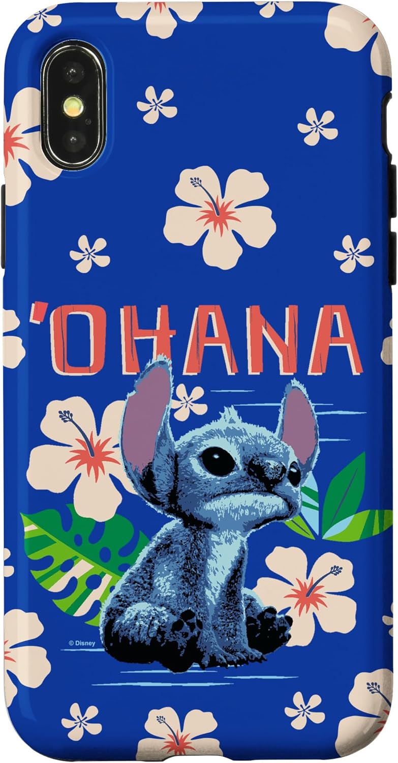 Disney Lilo & Stitch Ohana Sitting Stitch Cute Logo Case for iPhone 16