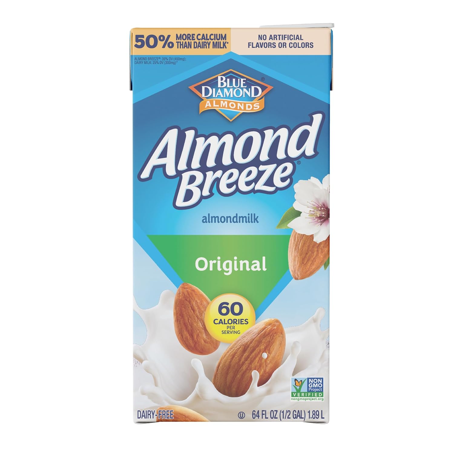 Almond Breeze Dairy Free Almondmilk, Original, 64 Ounce (Pack of 8)