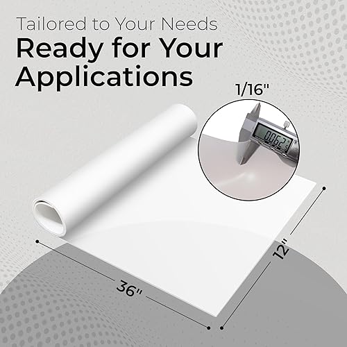 Miniatura 40 de Exactly Rubber - Hoja de silicona translúcida, hoja de goma de durómetro 50A, silicona semitransparente, resistente -80 a 450 °F, mantel individual