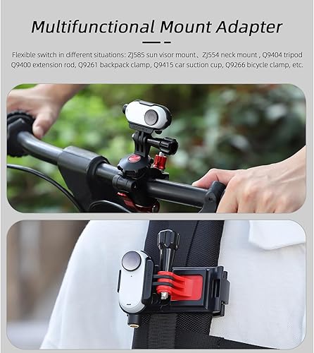 Miniatura 4 de LICHIFIT Adaptador de montaje multifuncional para Insta360 GO 3 Cámara Adaptador de interfaz dual horizontal y vertical Soporte de disparo Bisel