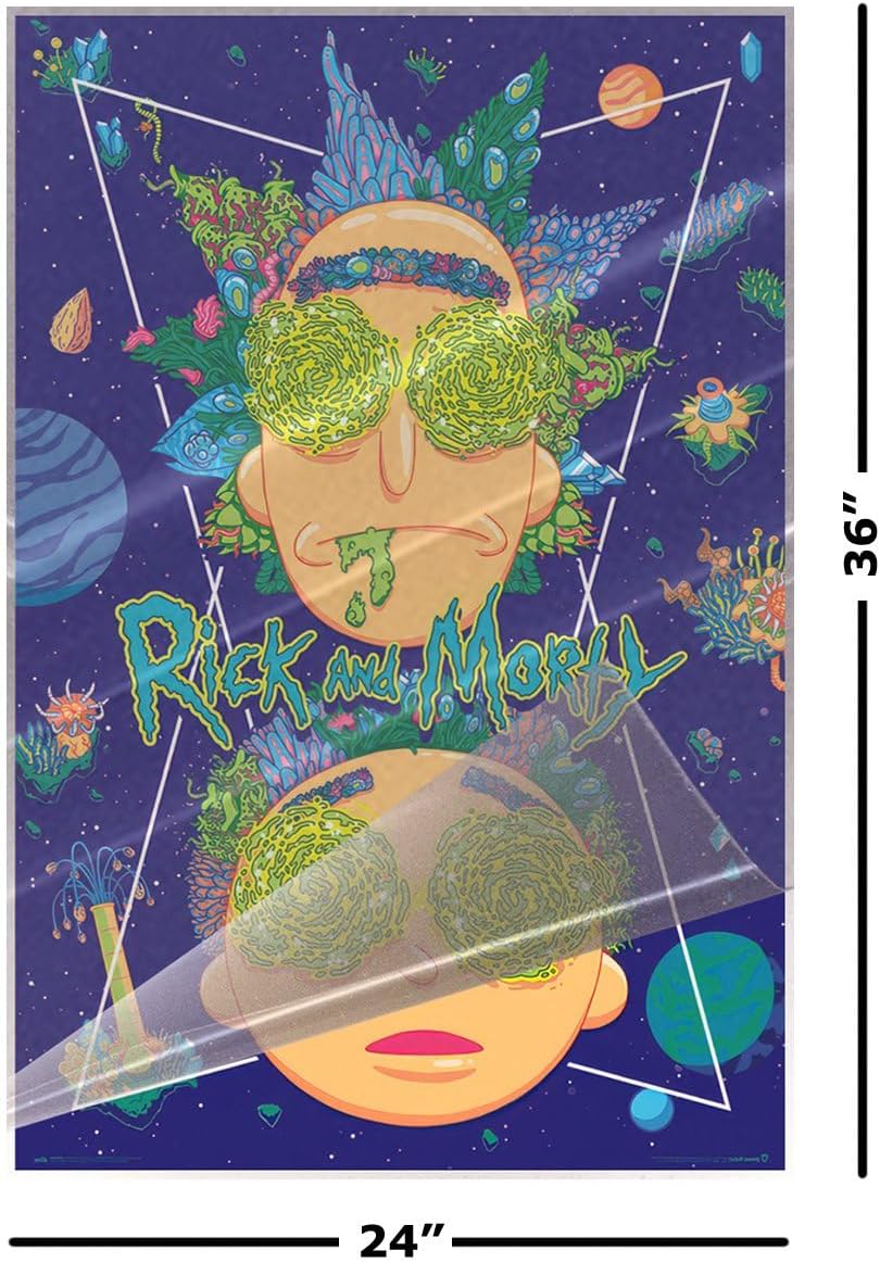 Rick & Morty - TV Show Poster (High In The Sky) (Size: 24" x 36") (Laminated Poster & Strips)