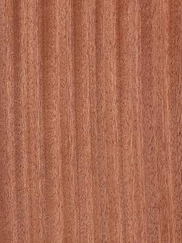 Ribbon Sapele Veneer Quartered Cut Paper Backer 4 X 8 48" x 96"