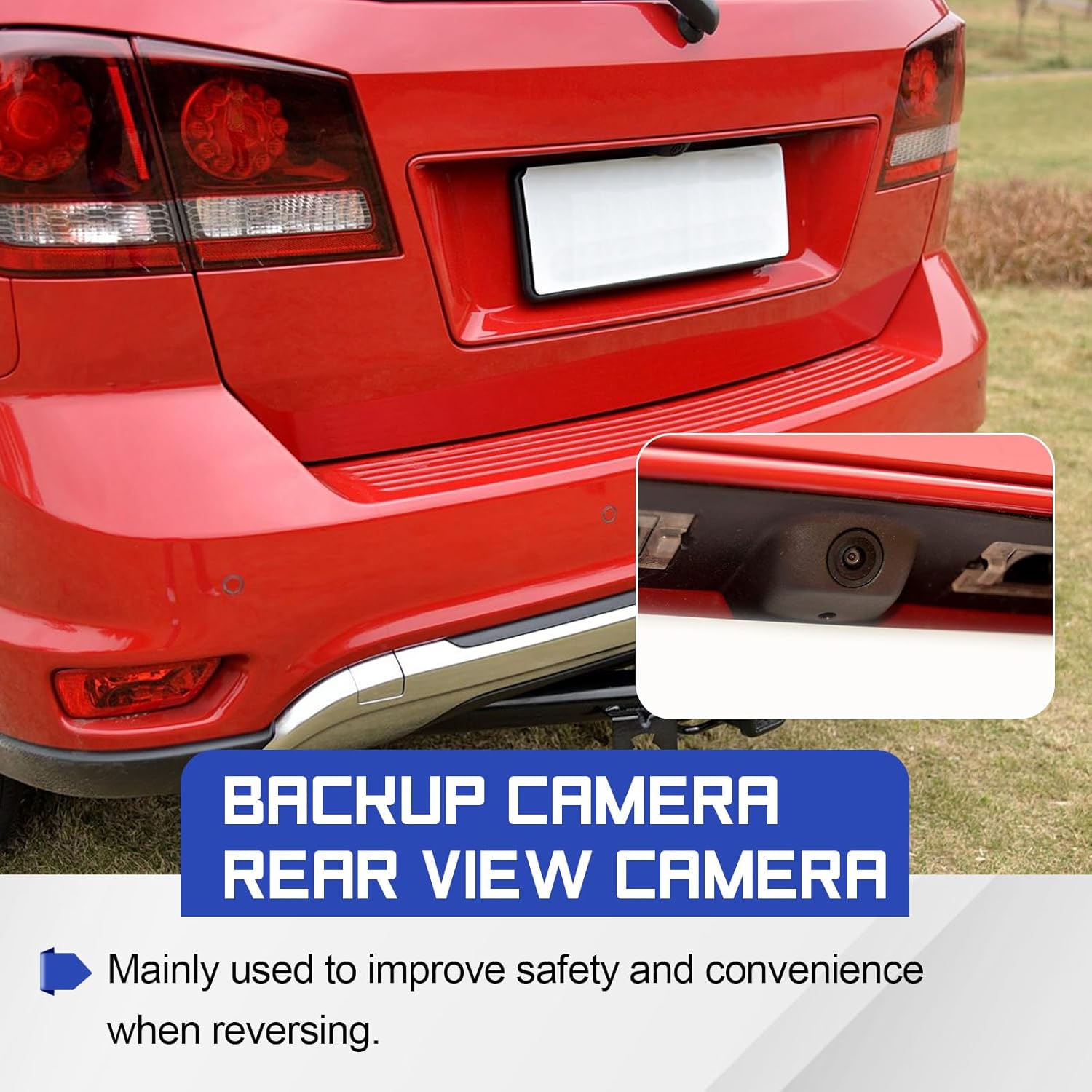 56054158AB Backup Camera Rear View Camera Compatible with 2011-2020 Dodge Journey, Park Assist Camera Replaces# 56054158AC, 56054158AD, 56054158AE, 56054158AF