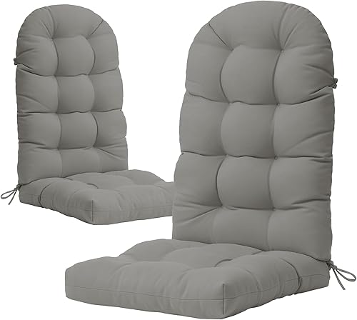 YEFU Adirondack - Cojín para silla mecedora, respaldo alto, almohadilla gruesa para silla de patio para interiores y exteriores, 49 x 20 x 4.7