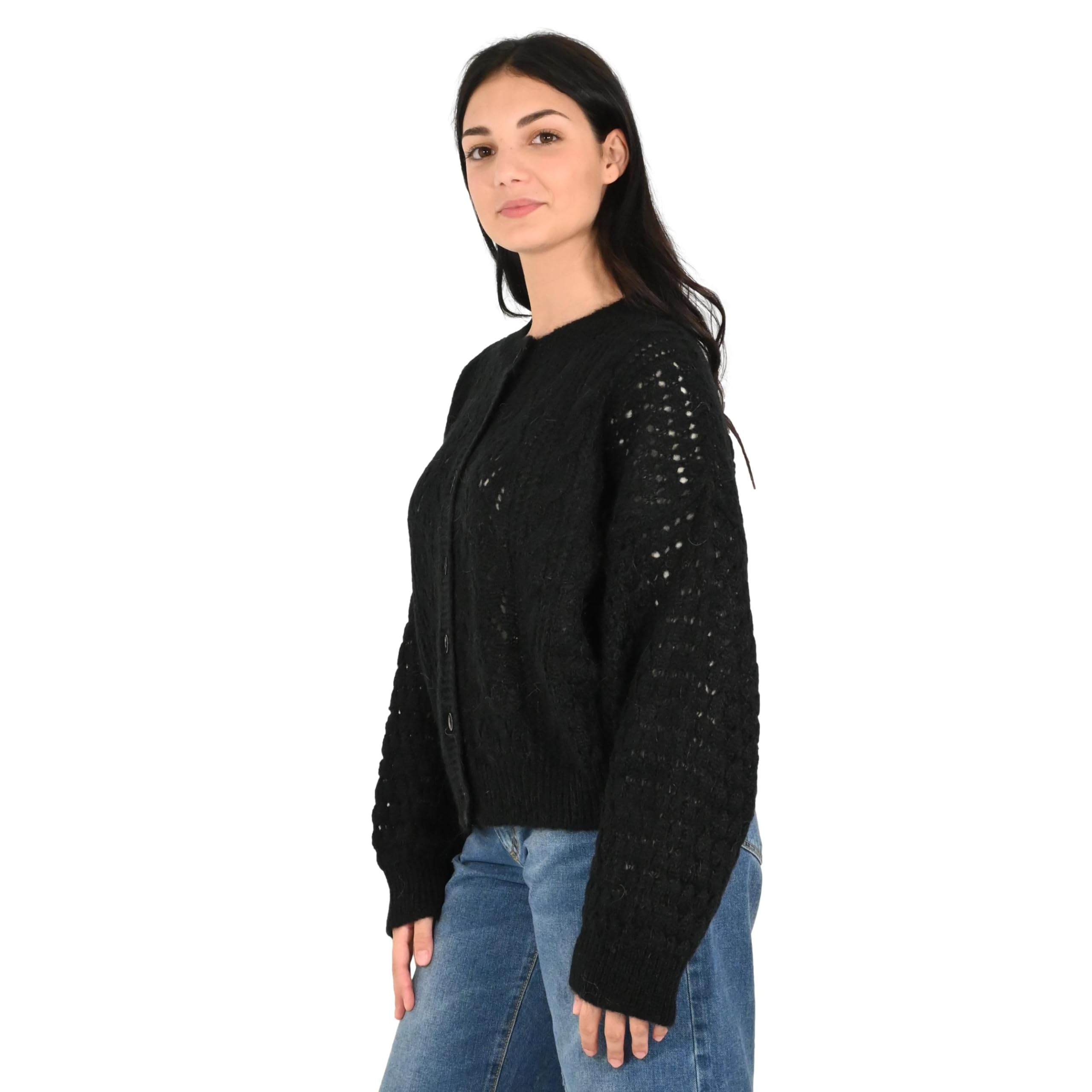 Kontatto cardigan donna nero 3M0912C