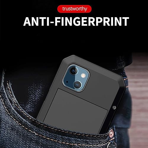 Miniatura 4 de Carcasa rígida de silicona de aluminio militar resistente a prueba de golpes y polvo con protector de pantalla integrado, protector de puerto para