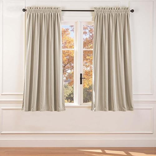 Miniatura 138 de Lazzzy Cortinas Opacas de Terciopelo con Aislamiento Térmico para Ventanas de Habitación, Cortinas de Lujo Súper Suaves para Sala de Estar, Salvia