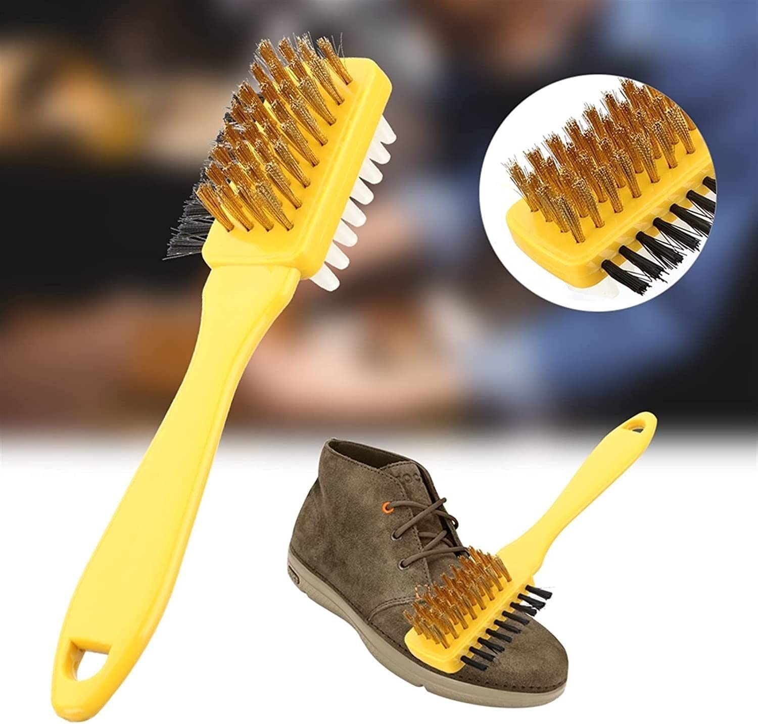 Szczotka do butów, gospodarstwo domowe 3 w 1 Zamsz Nubuk Buty Czyszczenie butów Szczotka do butów Szczotka do czyszczenia Zestaw gumek Szczotka do ścierania