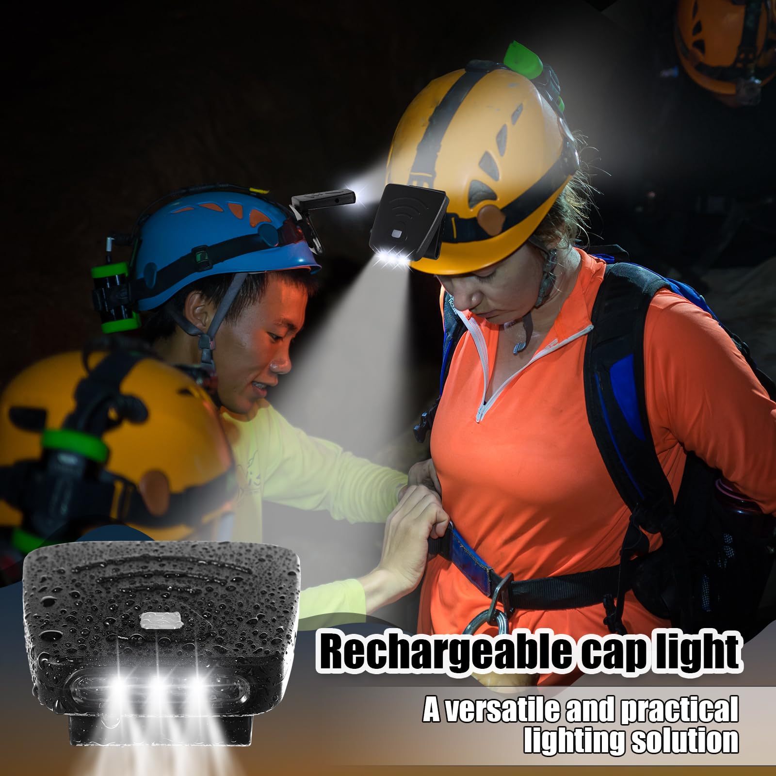 Aurelema 4 pz LED Clip on Cap Luci USB Ricaricabile Cap Torcia Clip Impermeabile Clip sul Cap Luce Luce Del Faro Leggero Clip On Luce per Natale Pesca Campeggio Lavoro a Mano