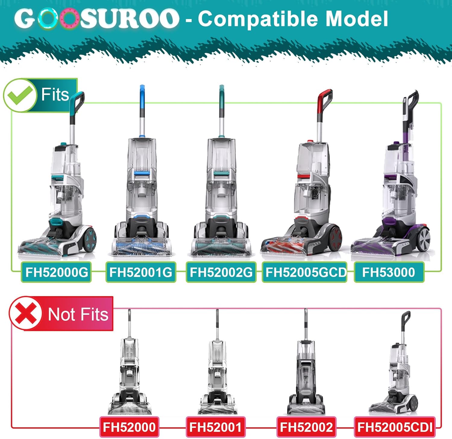 440014442 Replacement Front Floor Nozzle Assembly Fits for Carpet Cleaner Replacements Parts Compatible with SmartWash 2nd Generation & SmartWash PET (Without Sprayer，Universal Enhanced)