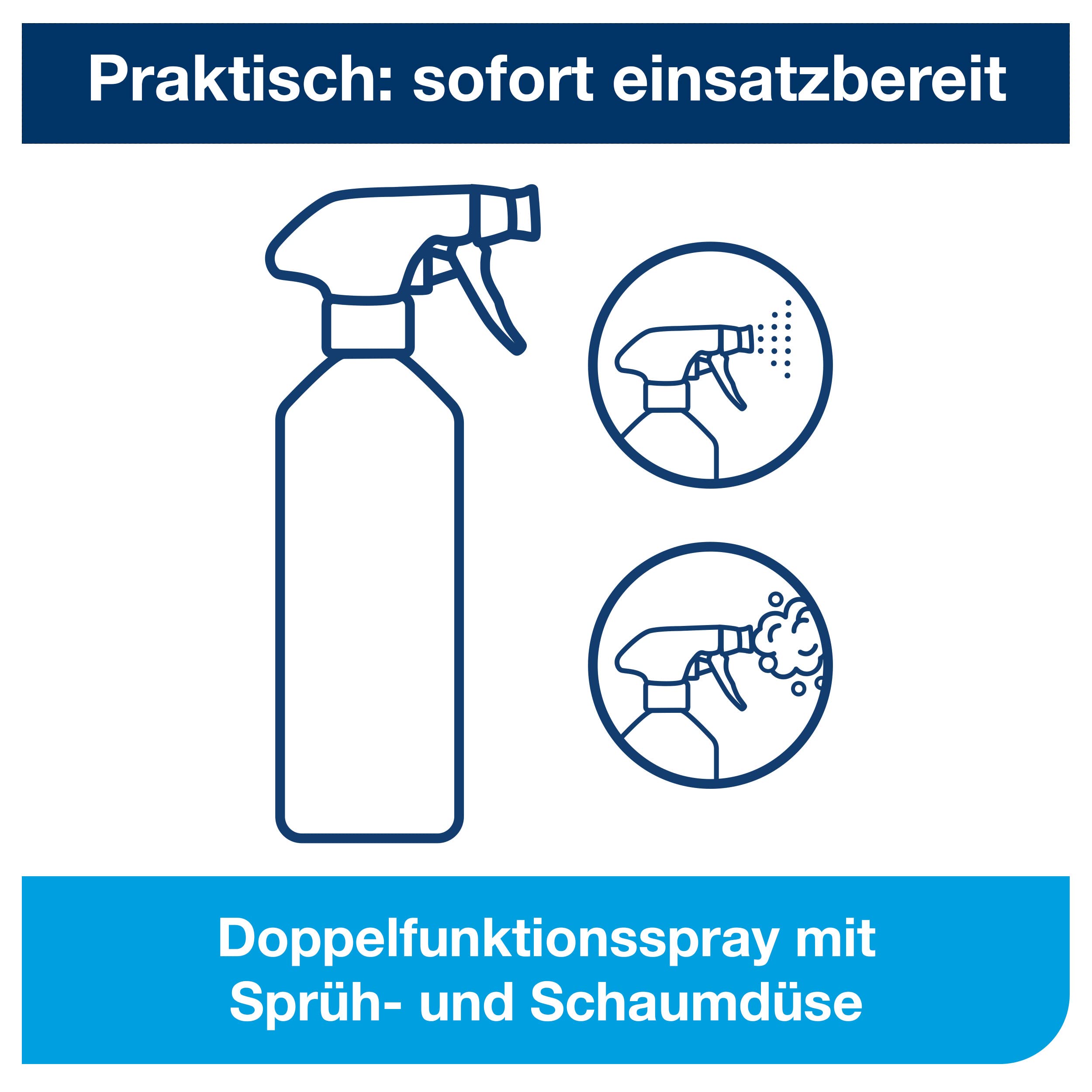 Tork W10, biologisch abbaubare Formel, 6 × 500 ml Flaschen, 193610 | Flächendesinfektionsspray für Oberlächen