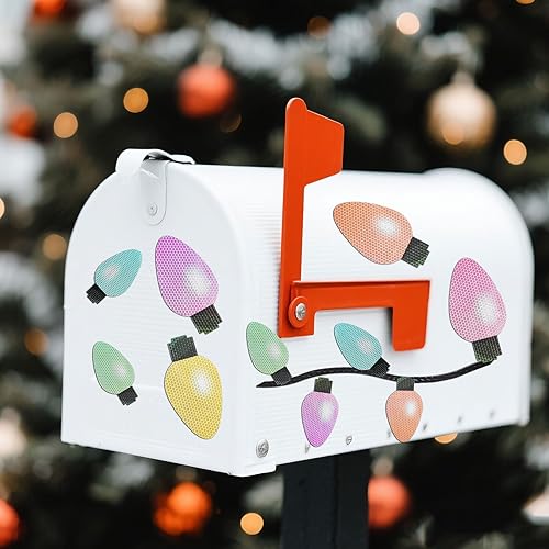 Miniatura 13 de Outus 190 imanes de Navidad para automóvil, luces a granel, calcomanías de refrigerador de automóvil, luces reflectantes de Navidad, imanes