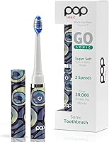 Vista 11 de Cepillo de dientes eléctrico Pop Sonic (leopardo), cepillos de dientes de viaje con batería AAA, cepillos de dientes eléctricos para niños con 2