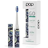 Vista 53 de Cepillo de dientes eléctrico Pop Sonic (plata metálica) – Cepillos de dientes de viaje con batería AAA Cepillos de dientes eléctricos para niños