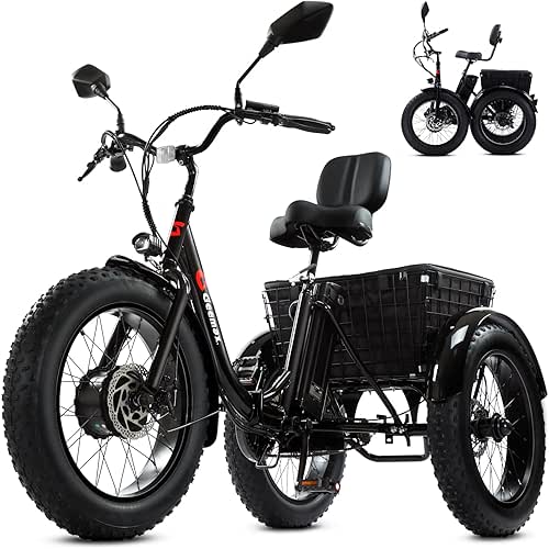 Geemax Electric Tricycle for Adults, 20" x 4.0 Fat Tire