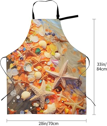 Miniatura 51 de Giwawa Delantal de artista con bolsillos, delantal con babero artístico, delantales abstractos para mujeres y hombres, delantales de acuarela