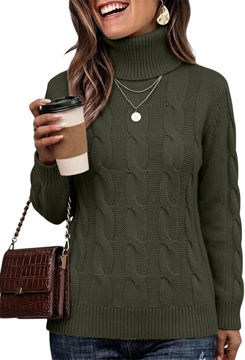 YUTILA Women's Cable Knit Turtleneck Sweater Review