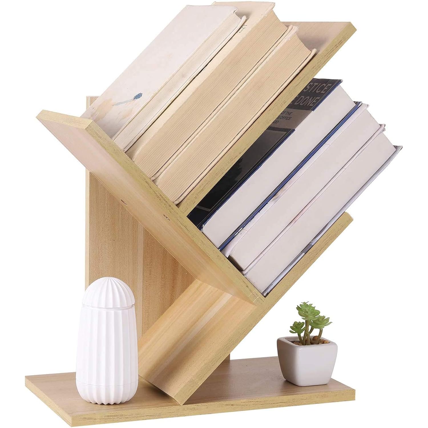 Tree Bookshelf,3Tier Countertop Bookcase Storage Rack