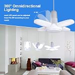 2 Pack Mini Garage Light 35 Watt (150W Equivalent), LED Garage Light E26 Base 6500K Daylight, Super Bright Light Bulb, Deformable LED Bulbs for Workbench Porch Basement, LED Light Bulb