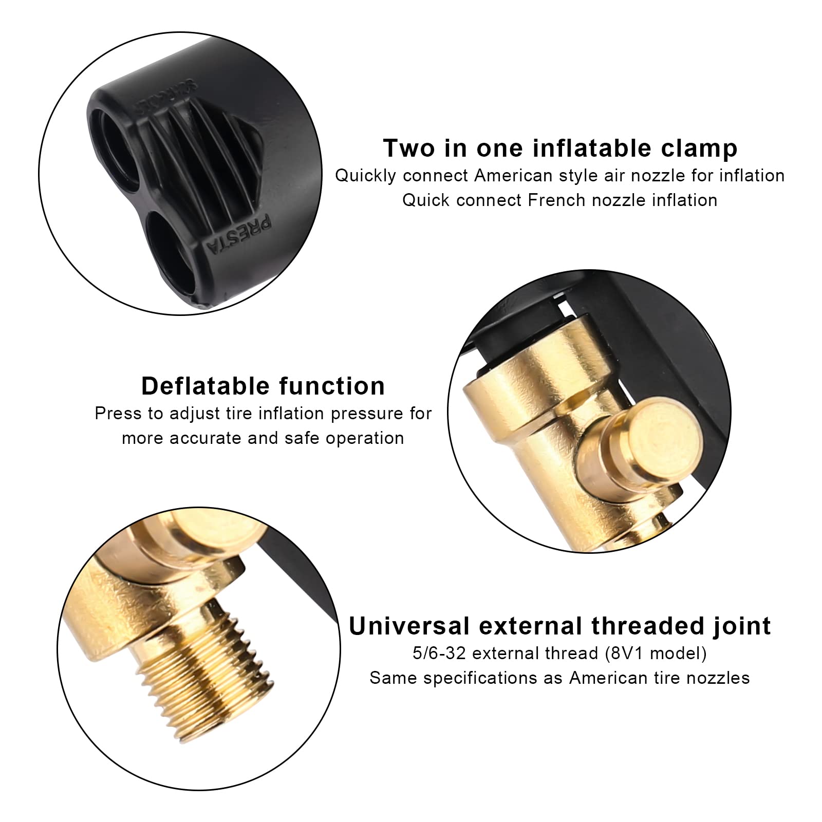 Adaptateur De Gonflage 6,5 Mm En Laiton - Raccord Rapide Pour Valve De Pneu Voiture/Moto/Vélo